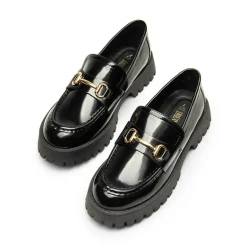 Metallic Vegan Leather Slip-on Loafers
