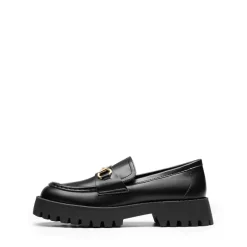 Metallic Vegan Leather Slip-on Loafers