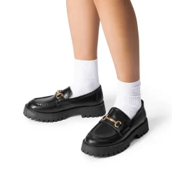 Metallic Vegan Leather Slip-on Loafers