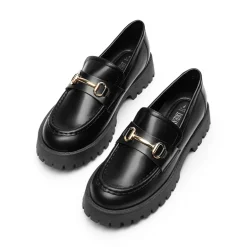 Metallic Vegan Leather Slip-on Loafers