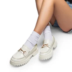 Metallic Vegan Leather Slip-on Loafers