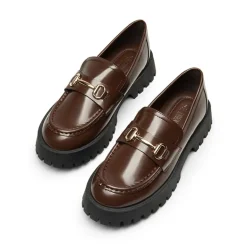 Metallic Vegan Leather Slip-on Loafers
