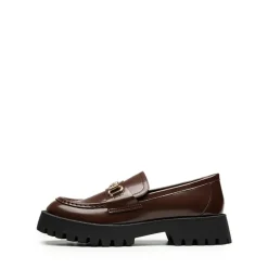 Metallic Vegan Leather Slip-on Loafers