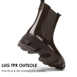 Mid Calf Chunky Chelsea Boots