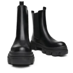 Mid Calf Chunky Chelsea Boots