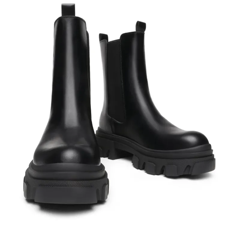 Mid Calf Chunky Chelsea Boots