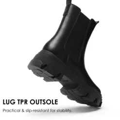 Mid Calf Chunky Chelsea Boots