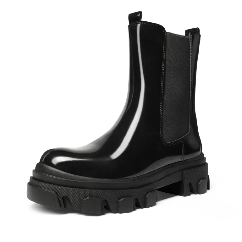 Mid Calf Chunky Chelsea Boots