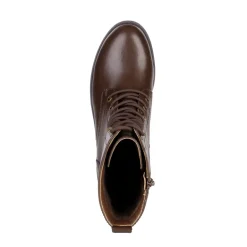 Mid Calf Chunky Lace Up Boots