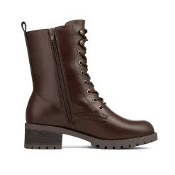 Mid Calf Chunky Lace Up Boots