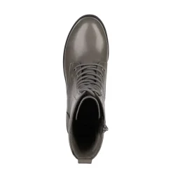 Mid Calf Chunky Lace Up Boots