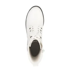 Mid Calf Chunky Lace Up Boots