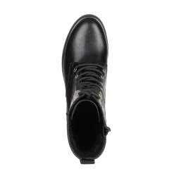 Mid Calf Chunky Lace Up Boots