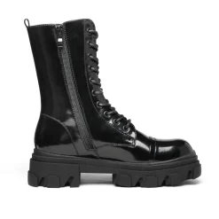 Mid Calf Combat Boots