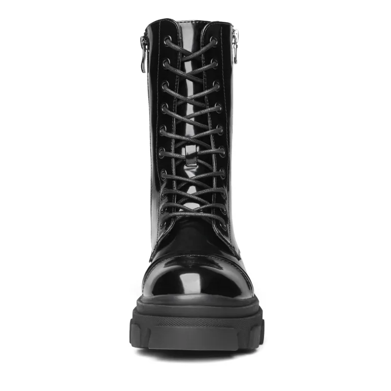 Mid Calf Combat Boots