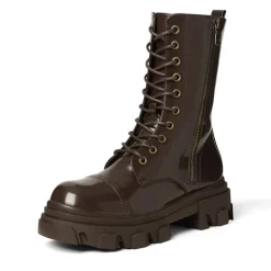 Mid Calf Combat Boots