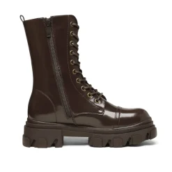 Mid Calf Combat Boots