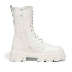 Mid Calf Combat Boots