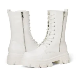 Mid Calf Combat Boots