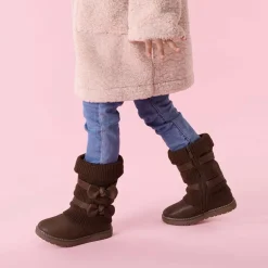 Mid Calf Faux Fur Lined Girls Snow Boots