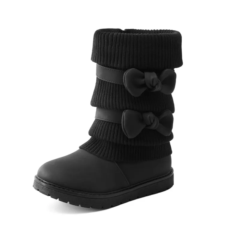 Mid Calf Faux Fur Lined Girls Snow Boots