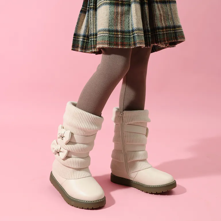 Mid Calf Faux Fur Lined Girls Snow Boots