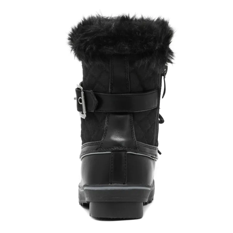 Mid Calf Faux Fur-Lined Winter Boots