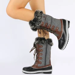 Mid-Calf Fur Snow Boots