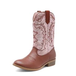Mid Calf Kids Cowboy Riding Boots