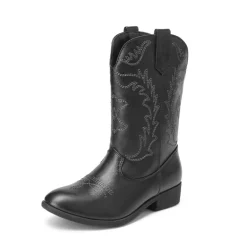 Mid Calf Kids Cowboy Riding Boots