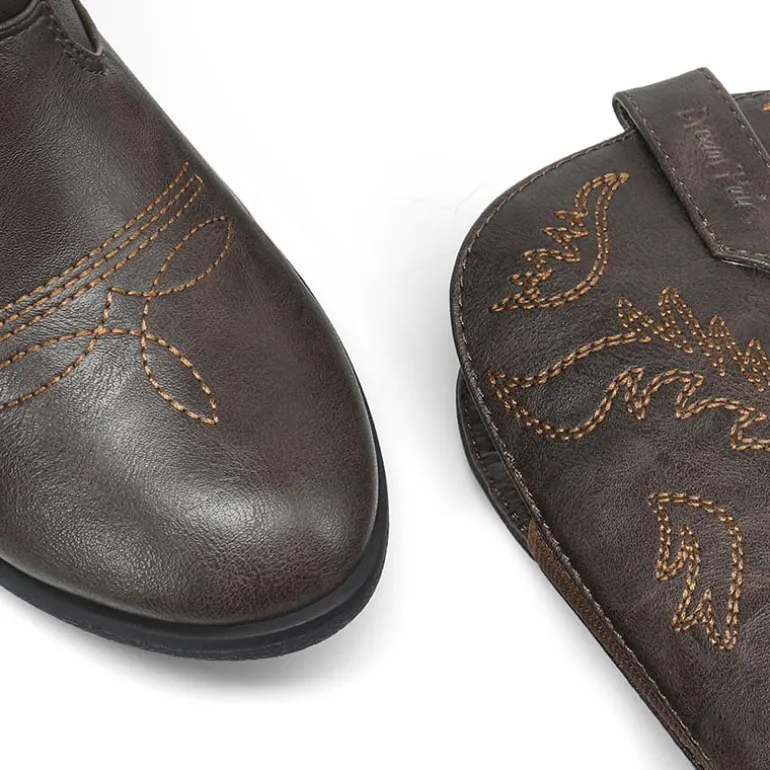 Mid Calf Kids Cowboy Riding Boots