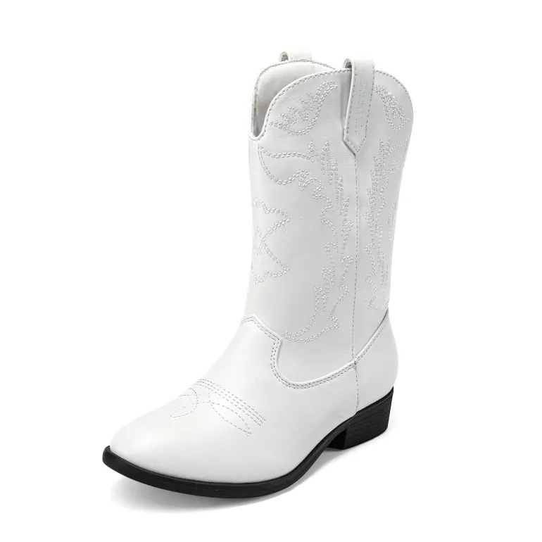Mid Calf Kids Cowboy Riding Boots