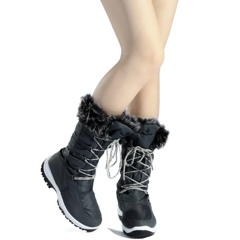 Mid Calf Lace Up Winter Boots