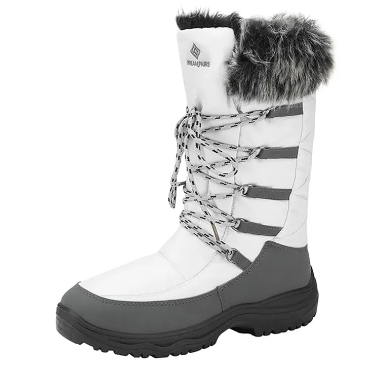 Mid Calf Lace Up Winter Boots