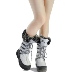 Mid Calf Lace Up Winter Boots