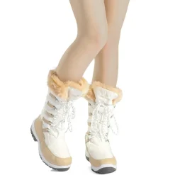 Mid Calf Lace Up Winter Boots