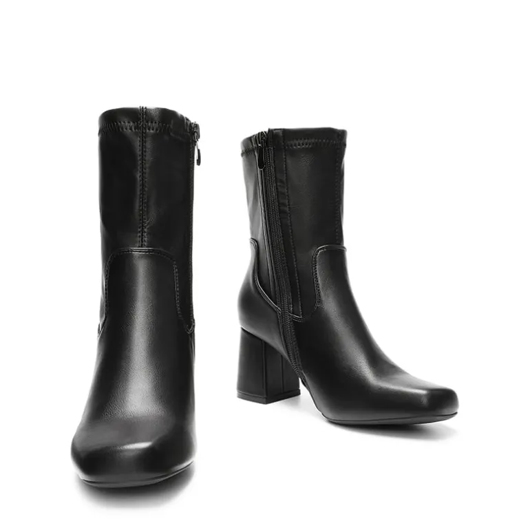Mid Calf Square-Toe Gogo Boots