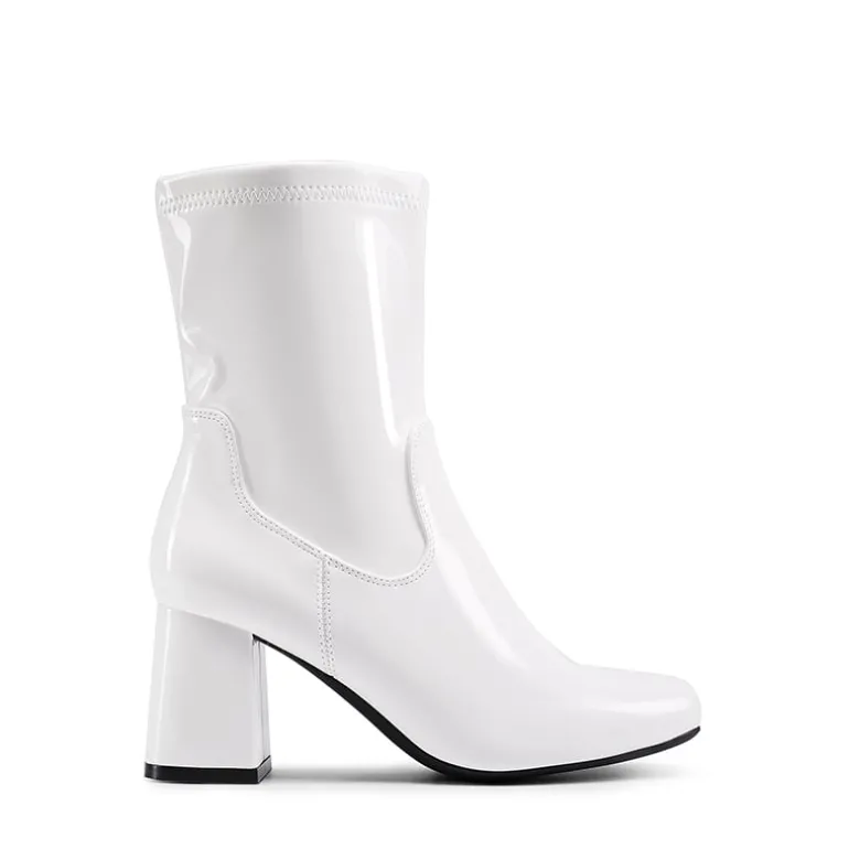 Mid Calf Square-Toe Gogo Boots