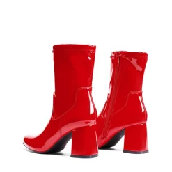Mid Calf Square-Toe Gogo Boots