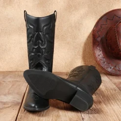 Mid Calf Western Cowboy Boots