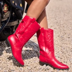 Mid Calf Western Cowboy Boots