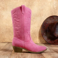 Mid Calf Western Cowboy Boots