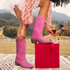Mid Calf Western Cowboy Boots