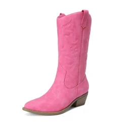 Mid Calf Western Cowboy Boots