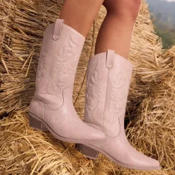 Mid Calf Western Cowboy Boots