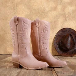 Mid Calf Western Cowboy Boots