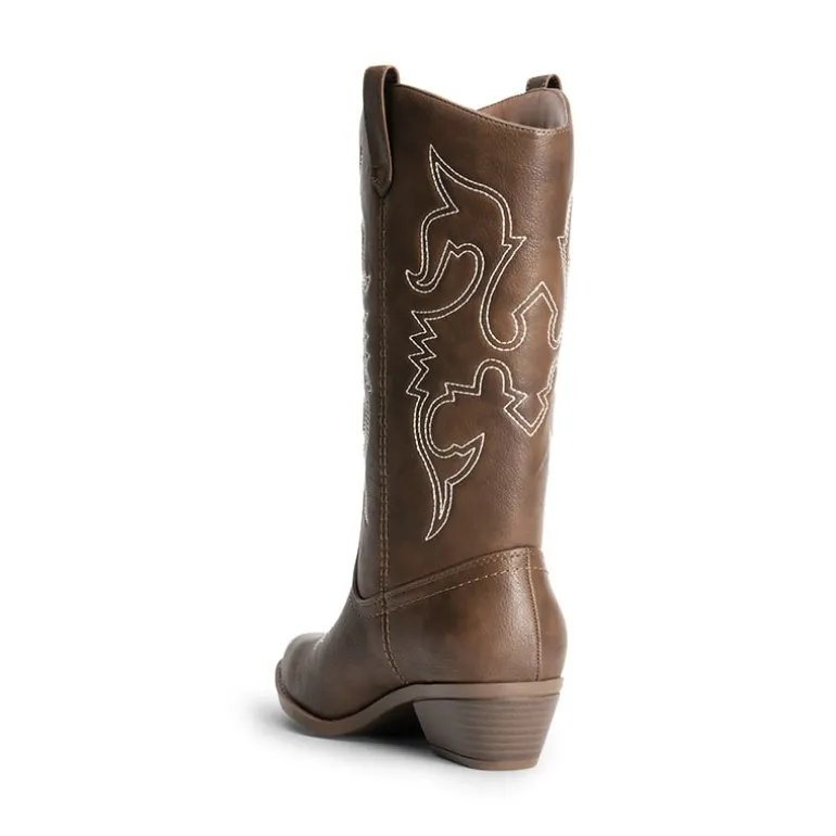 Mid Calf Western Cowboy Boots