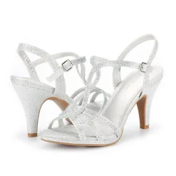 Mid Heel Strappy Open Toe Sandals