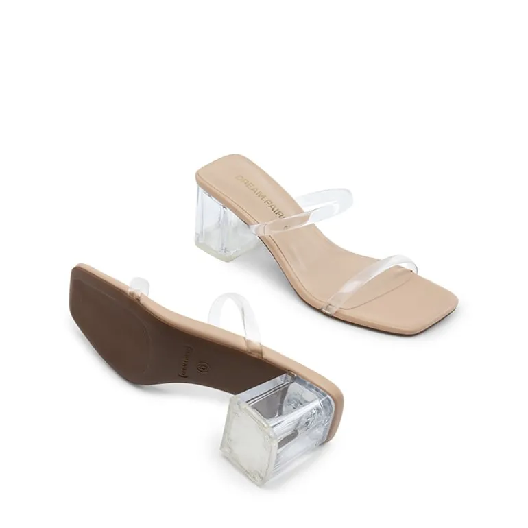 Minimalist Thin-Strap Block Heel Sandals