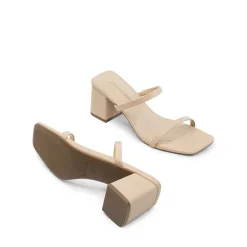 Minimalist Thin-Strap Block Heel Sandals